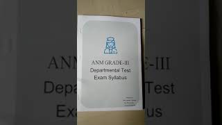 ANM departmental  test syllabus