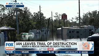 Floodwaters Have Yet To Recede In Arcadia, Florida Following Hurricane Ian
