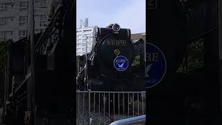 JR神戸駅前の蒸気機関車デゴイチ (D51) Steam Locomotive (Kobe City, Japan)