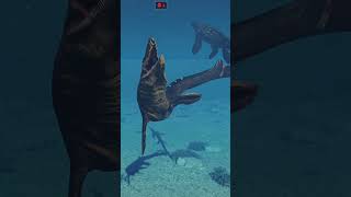 Tylosaurus Killing Prognathodon - JWE 2 Mods #shorts