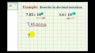 Examples: Writing a Number in Decimal Notation When Given in Scientific Notation