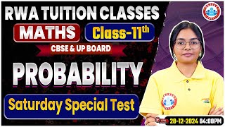 Class 11 Maths Chapter 15 Probability | Test Class | 11th Maths Probability MCQs By RWA