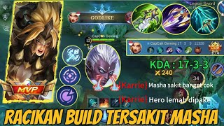 EXP LANE MASHA BROKEN DAMAGE VS TOP GLOBAL KARRIE (THE BUILD YOU NEED)