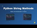 🐍 Python String Methods Tutorial: Master Text Manipulation for Beginners