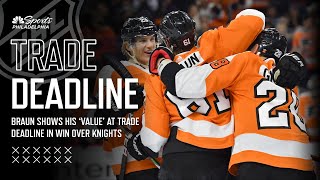 Flyers' Justin Braun is 'valuable piece' at trade deadline to Cup contender | Flyers Postgame Live