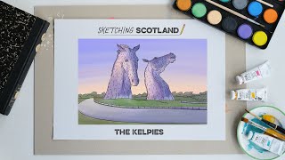 Sketching Scotland - Draw the The Kelpies - Ep.13