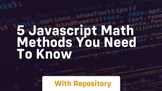 5 javascript math methods you need to know