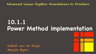 10.1.1 Power Method, implementation