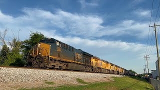 CSX ET44AH 3295 w/ Five UPs Leads Monster Manifest Q582-22 on 5/26/22