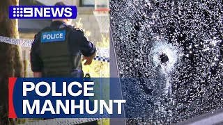 Manhunt underway after two alleged shootings in Brisbane | 9 News Australia