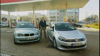 VW Golf Bluemotion vs. BMW 116d Wolfgang Rother mit dem Duel