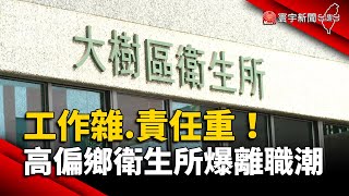 工作雜.責任重！高雄偏鄉衛生所爆離職潮｜#寰宇新聞 @globalnewstw