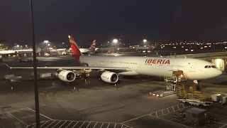 Full Flight Video 4K London  - Madrid, Iberia IB3167, Airbus A340, February 2019