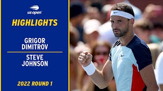 Grigor Dimitrov vs. Steve Johnson Highlights | 2022 US Open Round 1