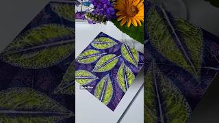 Purple and yellow leaves painting / Leaf painting / Easy painting / Botanical painting