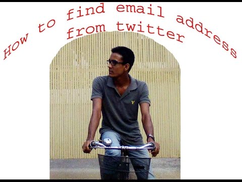 How to find email address from twitter How to find email address from twitter