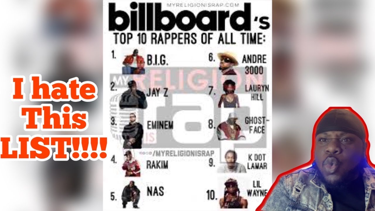 Billboard Top 10 Rappers All Time List Is Wrong Youtube