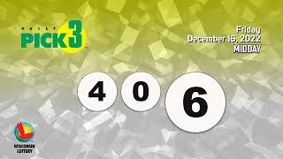 Wisconsin Lottery Midday Draw 12/16/2022