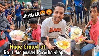 Viral Raju dar pocket Paratha shop 😱 Huge Crowd 🔥 Sealdah | Kolkata | Sakirvines