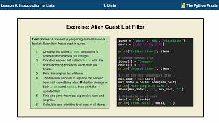 Lists in Python - Lesson 6 - Part I