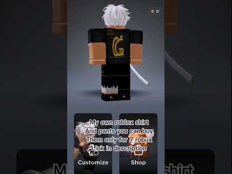 My own cool Roblox shirt and pants (link on the CD)