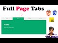 Full Page Tabs using HTML, CSS & JavaScript