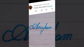 Anupam beautiful name write in cursive writing #beautiful#name#cursive#writing#shorts