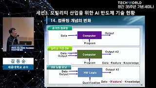 테크월드 창간 35주년 세미나] ③편 세종대 김동순 교수, 모빌리티 산업을 위한 AI 반도체 기술 동향