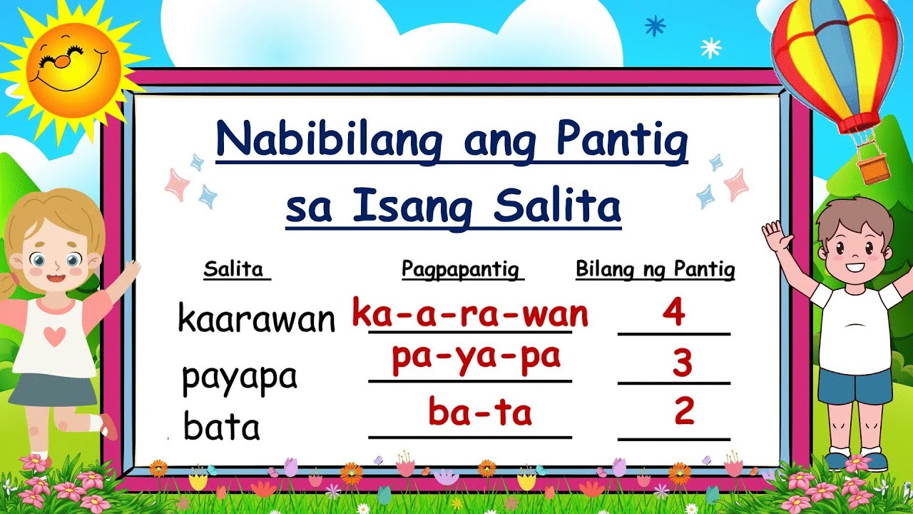 Pagsasanay Bumasa Ng Mga Salitang May Apat Na Pantig Part 6 Hakbang