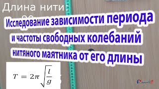 Исследование зависимости периода и частоты свободных колебаний нитяного маятника от его длины