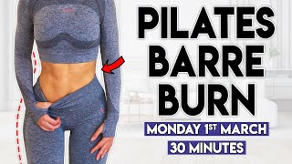 PILATES BARRE BURN | 30 minute Home Workout