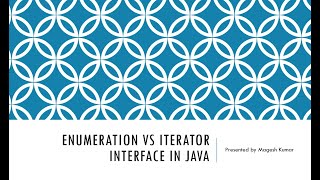 Enumeration vs Iterator Interface with Example | #enumeration #iterator #java