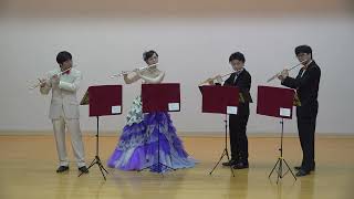 フルート吹きの休日　全楽章　Flutes en Vacances   all mov.  カステレード　Casterede　フルート4重奏　Flute Quartet