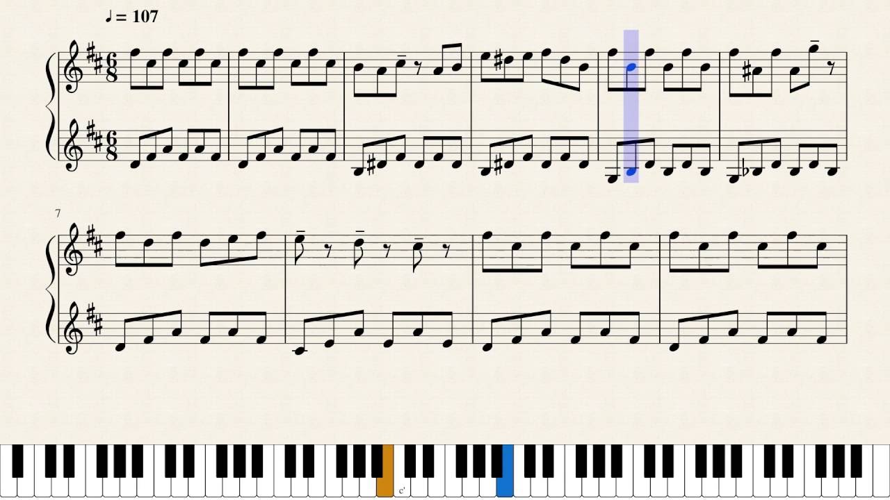 Fallen Down Reprise Undertale Sheet Music Youtube