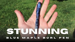 Sculpted Pen - Blue Maple Burl