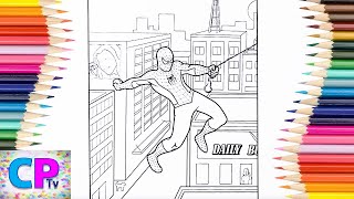 Spiderman Over The City Coloring Pages/Flying Spiderman Coloring Pages/Jim Yosef - Link/NCS Release