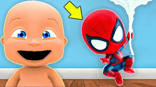 Baby Meets SPIDERMAN!