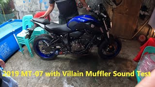 Villain Muffler on MT-07 Sound Check