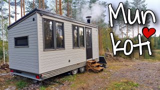 Tiny cottage on wheels as a home | My Lapelland Minisuite cabin trailer showcase