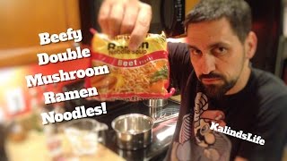 Beefy Double Mushroom Ramen Noodles!