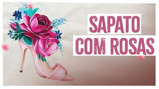 Como pintar Rosa Pink com sapato em Ecobag com Ana Laura Rodrigues