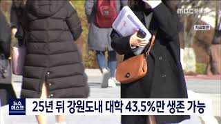 [단신] 25년 뒤 강원도내 대학 43.5%만 생존 가능 211207