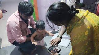 రోజు రాత్రి మా ఆర్య నిద్రపోవడానికి ముందు..😊 village style family vlogs @AaryaFamilyVlogs