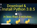 Downloading and installing python 3.8.5 on Windows 10 / 8 / 7