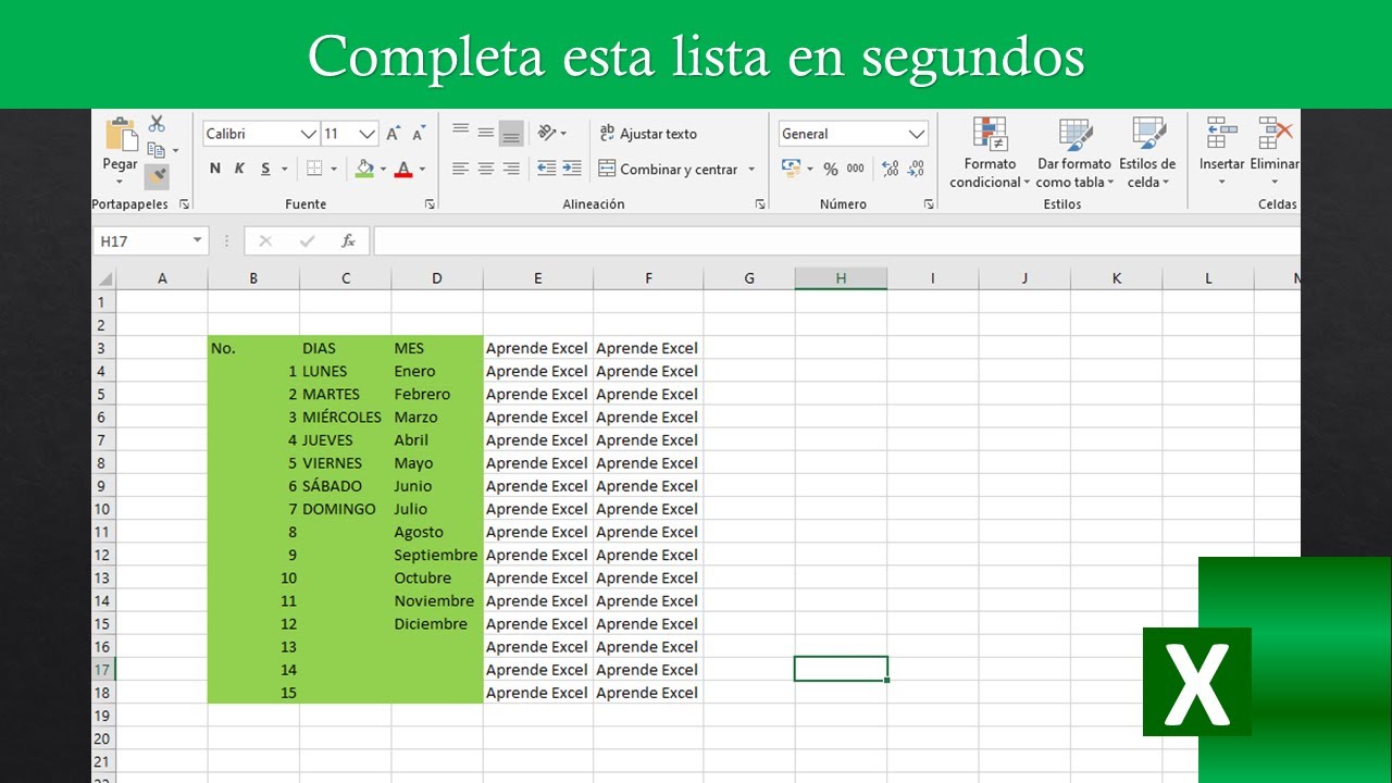 Usar Relleno Rápido En Excel - YouTube