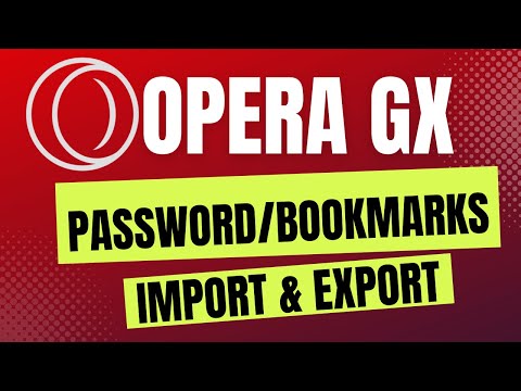 Import bookmarks and other data to the Opera browser