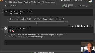 Solving Projectile Motion Problems with Python and SYMPY