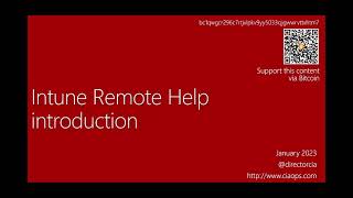 Intune Remote Help introduction