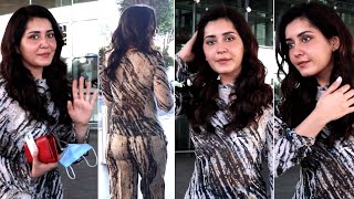 Rashi Khanna BEAUTIFUL Looks @ Spotted at Airport | Rashi Khanna Latest Video | Filmylooks