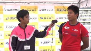 20150919 福井県高校新人陸上大会男子砲丸投優勝ｲﾝﾀﾋﾞｭｰ